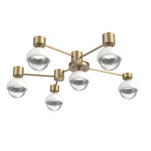 Hammerton SMB0093-H6-GB-C-L1-WI - Cabochon Flush Mount Wall Sconce Gilded Brass