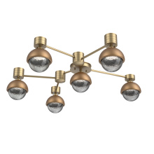 Hammerton SMB0093-H6-GB-S-L1-NB - Cabochon Flush Mount Wall Sconce Gilded Brass