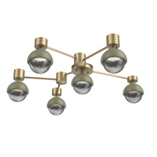 Hammerton SMB0093-H6-GB-S-L3-GE - Cabochon Flush Mount Wall Sconce Gilded Brass