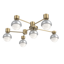 Hammerton SMB0093-H6-GB-WL-L3-CS - Cabochon Flush Mount Wall Sconce Gilded Brass