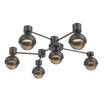 Hammerton SMB0093-H6-GP-B-L3-MS - Cabochon Flush Mount Wall Sconce Graphite