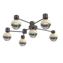 Hammerton SMB0093-H6-GP-S-L1-TR - Cabochon Flush Mount Wall Sconce Graphite