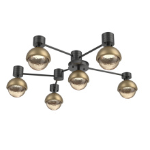 Hammerton SMB0093-H6-MB-A-L1-GB - Cabochon Flush Mount Wall Sconce Matte Black