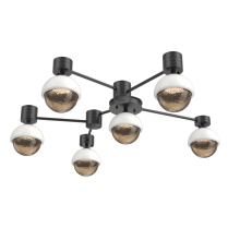 Hammerton SMB0093-H6-MB-B-L3-WI - Cabochon Flush Mount Wall Sconce Matte Black