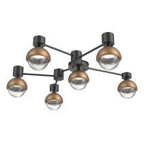 Hammerton SMB0093-H6-MB-C-L3-NB - Cabochon Flush Mount Wall Sconce Matte Black