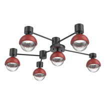 Hammerton SMB0093-H6-MB-C-L3-RE - Cabochon Flush Mount Wall Sconce Matte Black