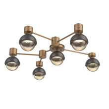 Hammerton SMB0093-H6-NB-A-L1-GP - Cabochon Flush Mount Wall Sconce Novel Brass