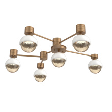 Hammerton SMB0093-H6-NB-A-L1-WI - Cabochon Flush Mount Wall Sconce Novel Brass