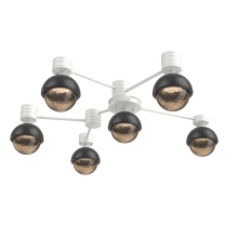 Hammerton SMB0093-H6-WI-B-L1-MB - Cabochon Flush Mount Wall Sconce Salt White