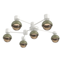 Hammerton SMB0093-H6-WI-B-L3-GE - Cabochon Flush Mount Wall Sconce Salt White