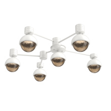 Hammerton SMB0093-H6-WI-B-L3-MS - Cabochon Flush Mount Wall Sconce Salt White