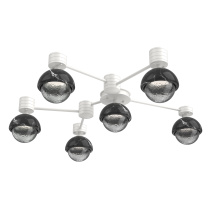 Hammerton SMB0093-H6-WI-S-L1-BM - Cabochon Flush Mount Wall Sconce Salt White