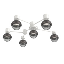 Hammerton SMB0093-H6-WI-S-L1-GP - Cabochon Flush Mount Wall Sconce Salt White