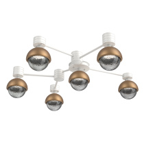 Hammerton SMB0093-H6-WI-S-L1-NB - Cabochon Flush Mount Wall Sconce Salt White