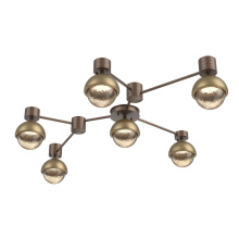 Hammerton SMB0093-HL-BB-A-L3-GB - Cabochon Flush Mount Wall Sconce Burnished Bronze