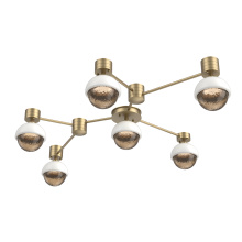 Hammerton SMB0093-HL-GB-B-L3-WI - Cabochon Flush Mount Wall Sconce Gilded Brass