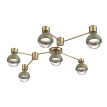 Hammerton SMB0093-HL-GB-C-L3-GE - Cabochon Flush Mount Wall Sconce Gilded Brass