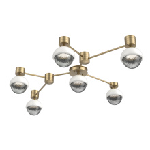 Hammerton SMB0093-HL-GB-S-L3-WI - Cabochon Flush Mount Wall Sconce Gilded Brass