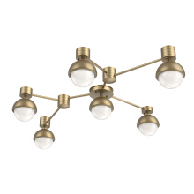 Hammerton SMB0093-HL-GB-WL-L3-MS - Cabochon Flush Mount Wall Sconce Gilded Brass