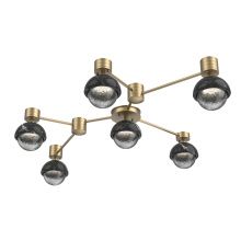 Hammerton SMB0093-HL-NB-S-L1-BM - Cabochon Flush Mount Wall Sconce Novel Brass