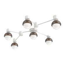 Hammerton SMB0093-HL-WI-WL-L3-BB - Cabochon Flush Mount Wall Sconce Salt White