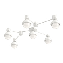 Hammerton SMB0093-HL-WI-WL-L3-MS - Cabochon Flush Mount Wall Sconce Salt White