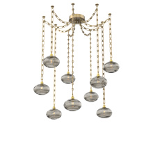 Hammerton SNB0036-09-GB-OS-CH3-E2 - Coppa Multi Light Pendant Multi Port Canopy Gilded Brass