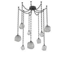 Hammerton SNB0039-09-MB-S-CH1-L1 - Gem Multi Light Pendant Multi Port Canopy Matte Black