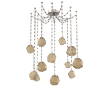 Hammerton SNB0039-12-BS-B-CH3-L1 - Gem Multi Light Pendant Multi Port Canopy Beige Silver