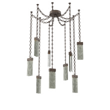 Hammerton SNB0042-09-FB-SG-CH1-L1 - Parallel Multi Light Pendant Multi Port Canopy Flat Bronze