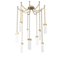 Hammerton SNB0042-09-GB-CG-CH2-L3 - Parallel Multi Light Pendant Multi Port Canopy Gilded Brass