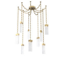 Hammerton SNB0042-09-GB-CR-CH1-L1 - Parallel Multi Light Pendant Multi Port Canopy Gilded Brass