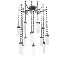 Hammerton SNB0042-12-FB-CG-CH1-L1 - Parallel Multi Light Pendant Multi Port Canopy Flat Bronze