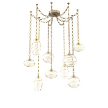 Hammerton SNB0048-09-GB-OA-CH1-E2 - Misto Multi Light Pendant Multi Port Canopy Gilded Brass