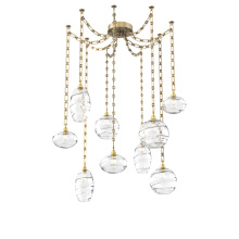 Hammerton SNB0048-09-GB-OC-CH3-E2 - Misto Multi Light Pendant Multi Port Canopy Gilded Brass