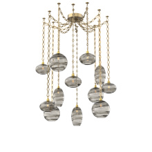 Hammerton SNB0048-12-GB-OS-CH1-E2 - Misto Multi Light Pendant Multi Port Canopy Gilded Brass