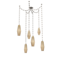 Hammerton SNB0049-06-BS-RB-CH3-L1 - Aalto Multi Light Pendant Multi Port Canopy Beige Silver