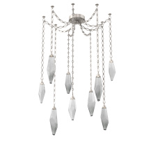 Hammerton SNB0050-09-BS-CS-CH1-L1 - Rock Crystal Multi Light Pendant Multi Port Canopy Beige Silver