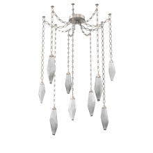 Hammerton SNB0050-09-BS-CS-CH2-L1 - Rock Crystal Multi Light Pendant Multi Port Canopy Beige Silver