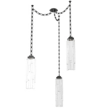 Hammerton SNB0056-03-MB-LC-CH3-L3 - Ledgestone Multi Light Pendant Multi Port Canopy Matte Black