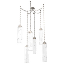 Hammerton SNB0056-06-BS-LC-CH1-L3 - Ledgestone Multi Light Pendant Multi Port Canopy Beige Silver