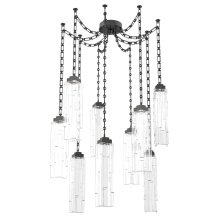 Hammerton SNB0056-09-MB-LC-CH3-L3 - Ledgestone Multi Light Pendant Multi Port Canopy Matte Black