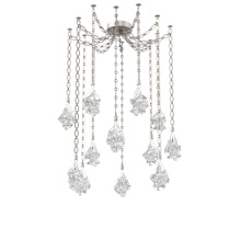 Hammerton SNB0059-12-BS-BC-CH2-L3 - Blossom Multi Light Pendant Multi Port Canopy Beige Silver