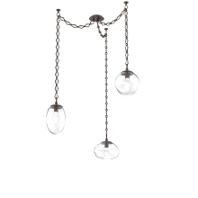 Hammerton SNB0069-03-FB-GC-CH1-L1 - Cosmos LED Multi Light Pendant Flat Bronze