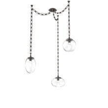 Hammerton SNB0069-03-FB-GC-CH3-L3 - Cosmos LED Multi Light Pendant Flat Bronze