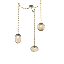 Hammerton SNB0069-03-GB-FB-CH2-L1 - Cosmos LED Multi Light Pendant Gilded Brass