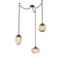 Hammerton SNB0069-03-MB-GB-CH1-L1 - Cosmos LED Multi Light Pendant Matte Black