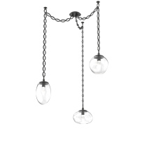 Hammerton SNB0069-03-MB-GC-CH2-L3 - Cosmos LED Multi Light Pendant Matte Black