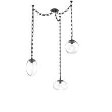 Hammerton SNB0069-03-MB-GC-CH3-L3 - Cosmos LED Multi Light Pendant Matte Black