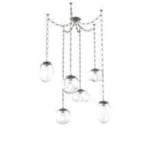 Hammerton SNB0069-06-BS-GC-CH2-L1 - Cosmos LED Multi Light Pendant Beige Silver